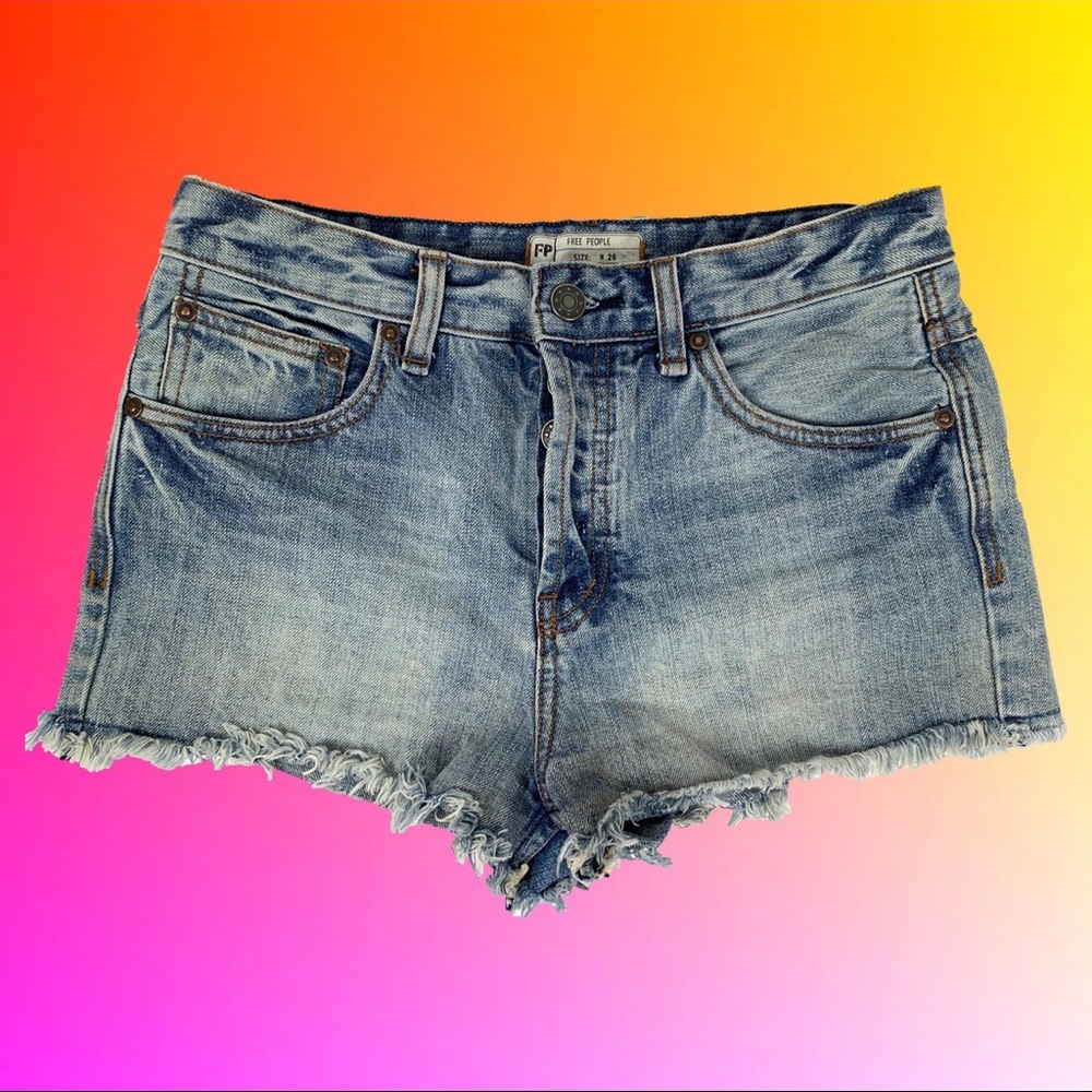 Free People High Waisted Shorts, Cut Off Style